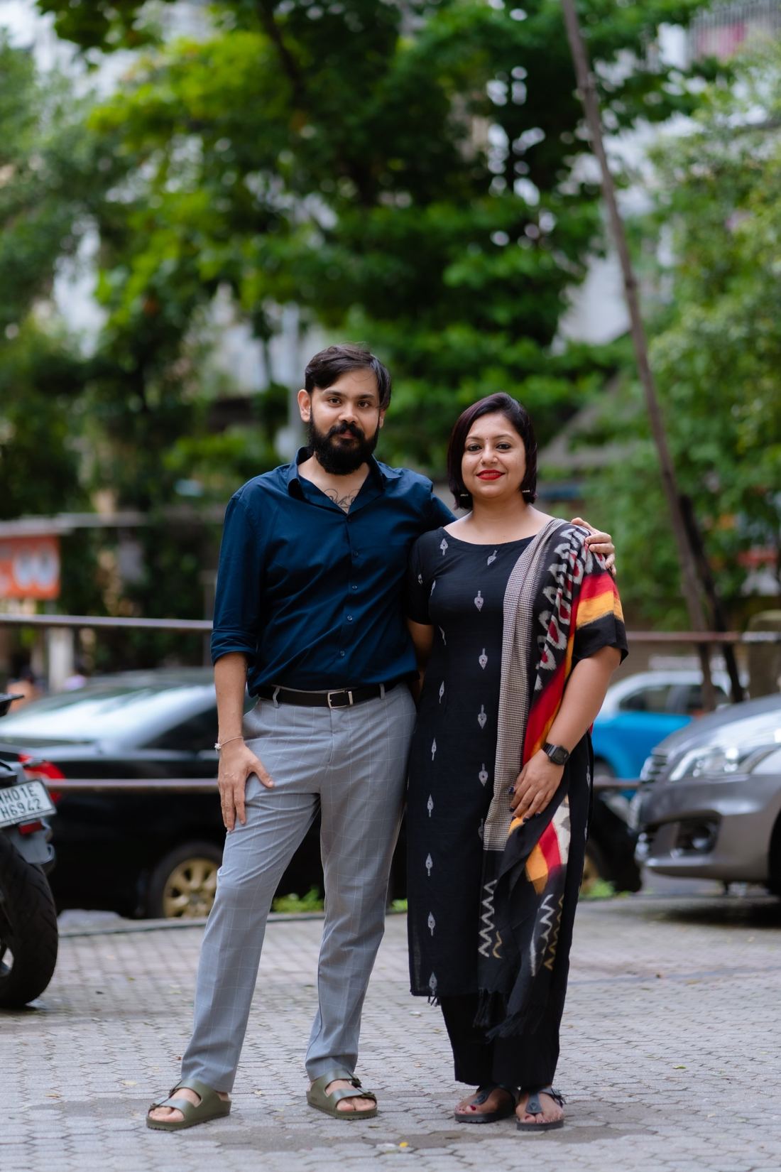 Founders Jay and Urmi Kothari outside the centre in Kharghar